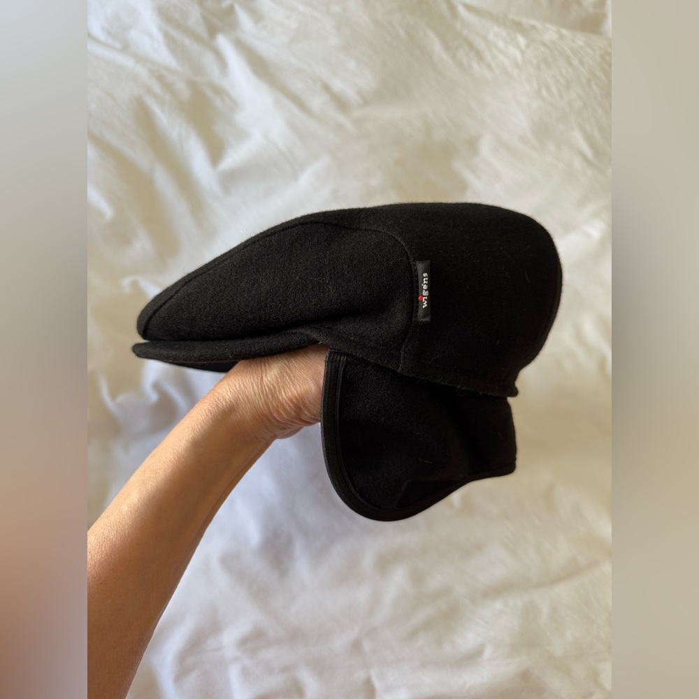Wigens | SZ 58 (Approximately 23”) Ivy Cap Black Wool Flat Cap Hat Estonia NWT - Picture 2 of 16